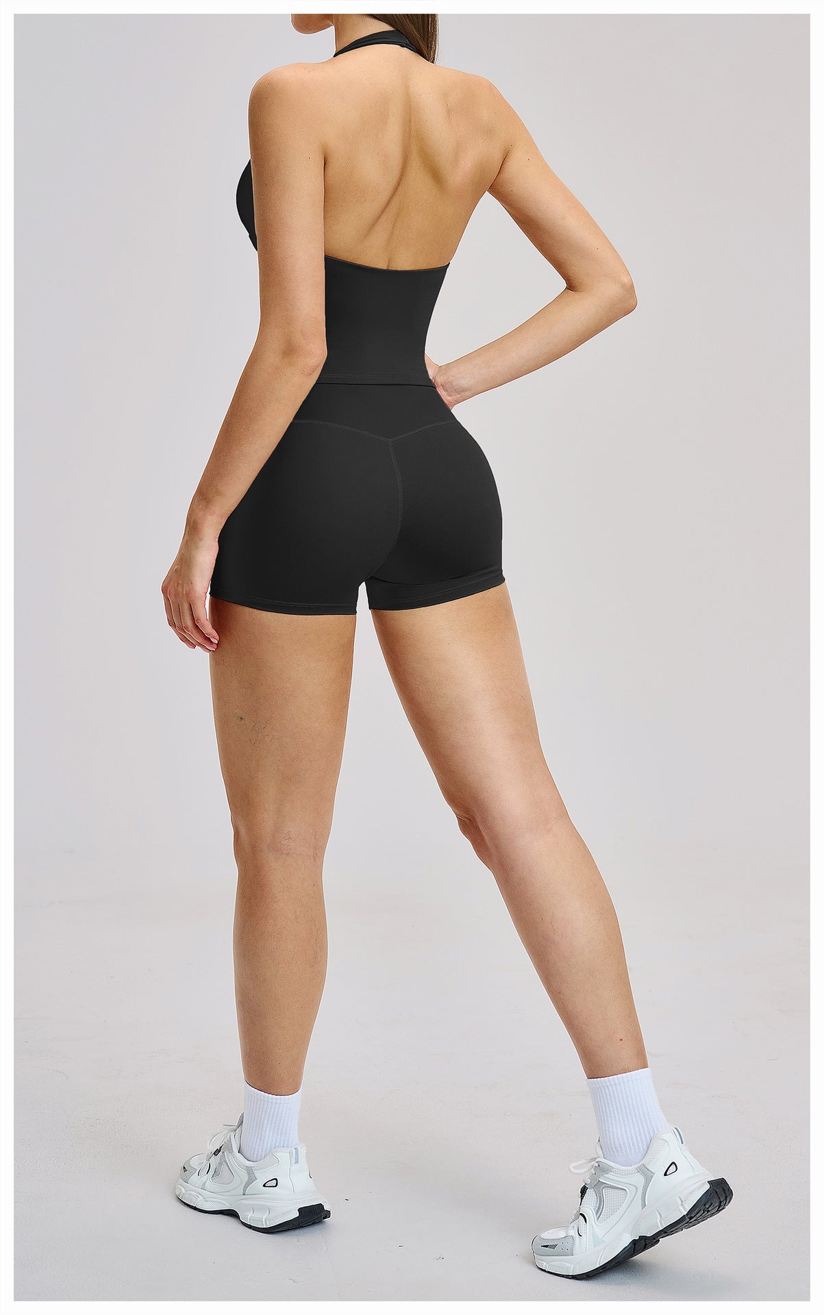 Elite Flex Halter Sporttop Dames Deep V-Neck Crop Top Yoga Krachttraining en Gym
