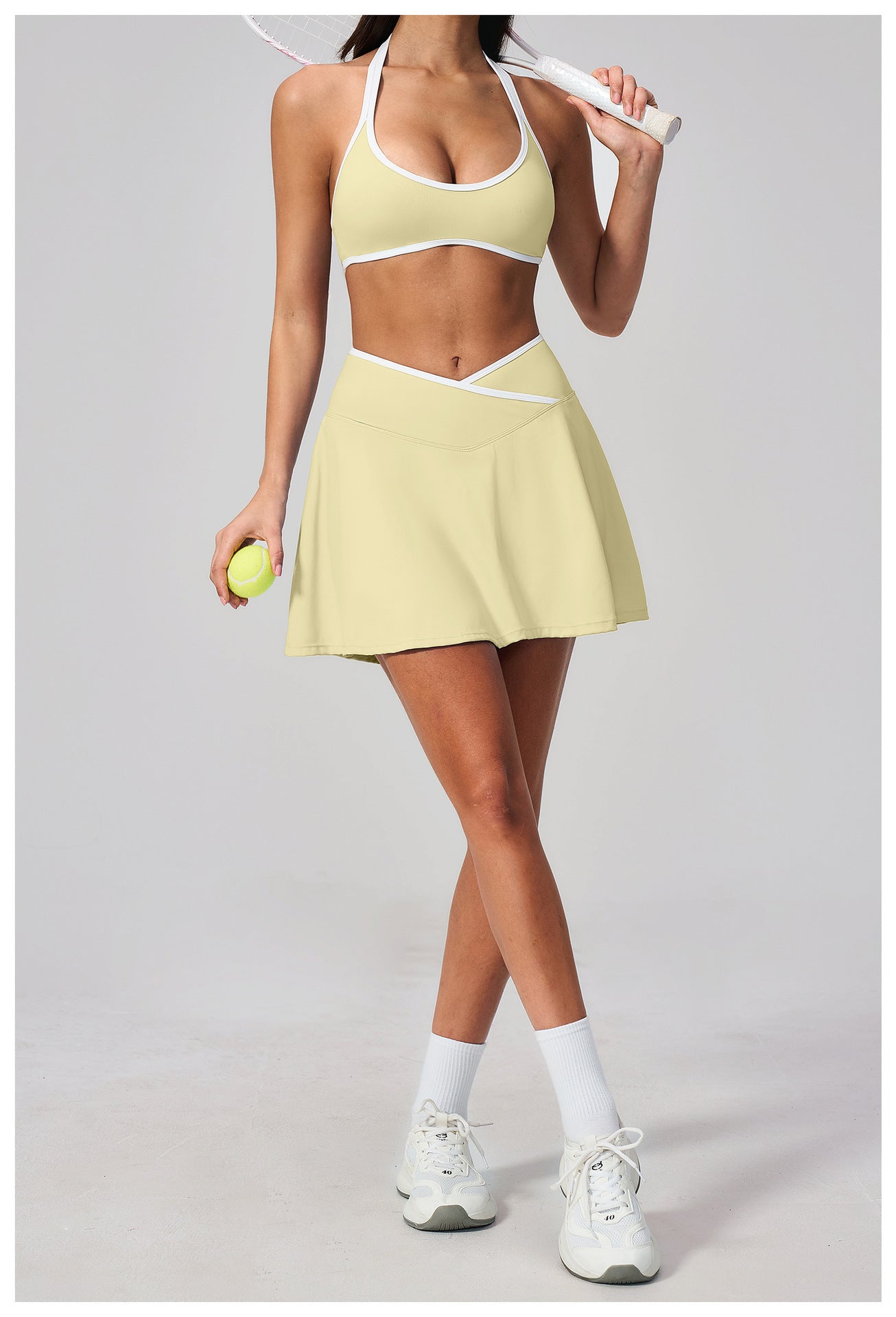 MuscleMuse Tennis Skirt Dames Tennisrokje met Shorts Tennis Padel en Sport