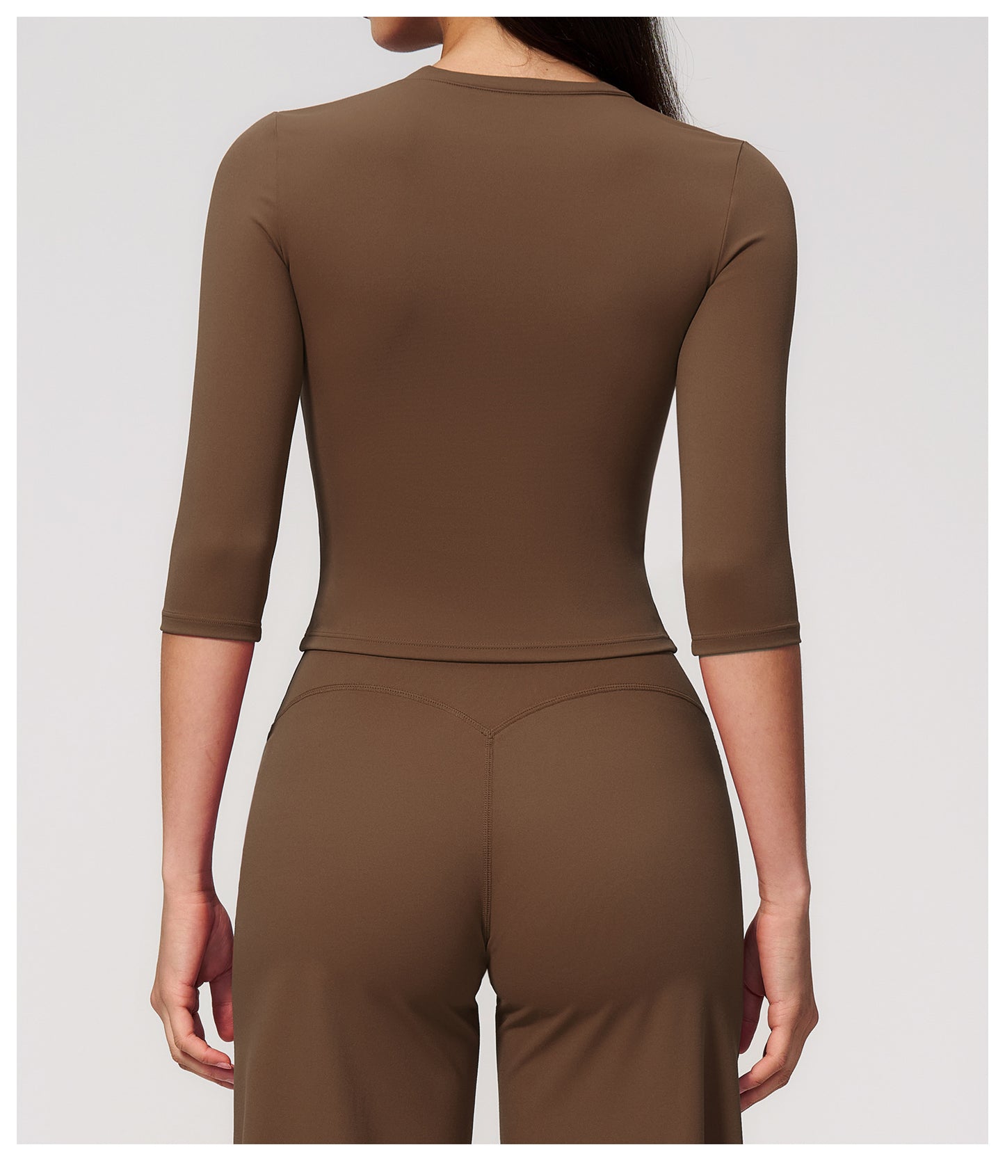 Elite Flex 3/4 Sleeve Sporttop Dames Aansluitende Top Athleisure Gym en Pilates