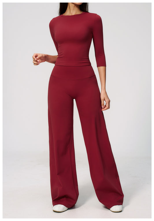 Elite Flex Wide Leg Sportbroek Dames High Waist Pilates en Athleisure