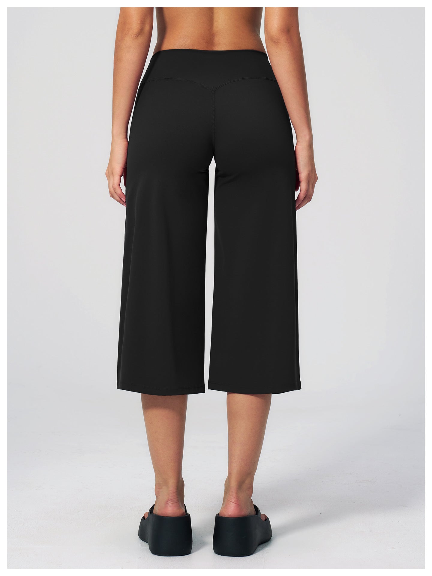 Elite Flex Wide Leg Capri Dames 3/4 Sportbroek High Waist Yoga Pilates en Casual