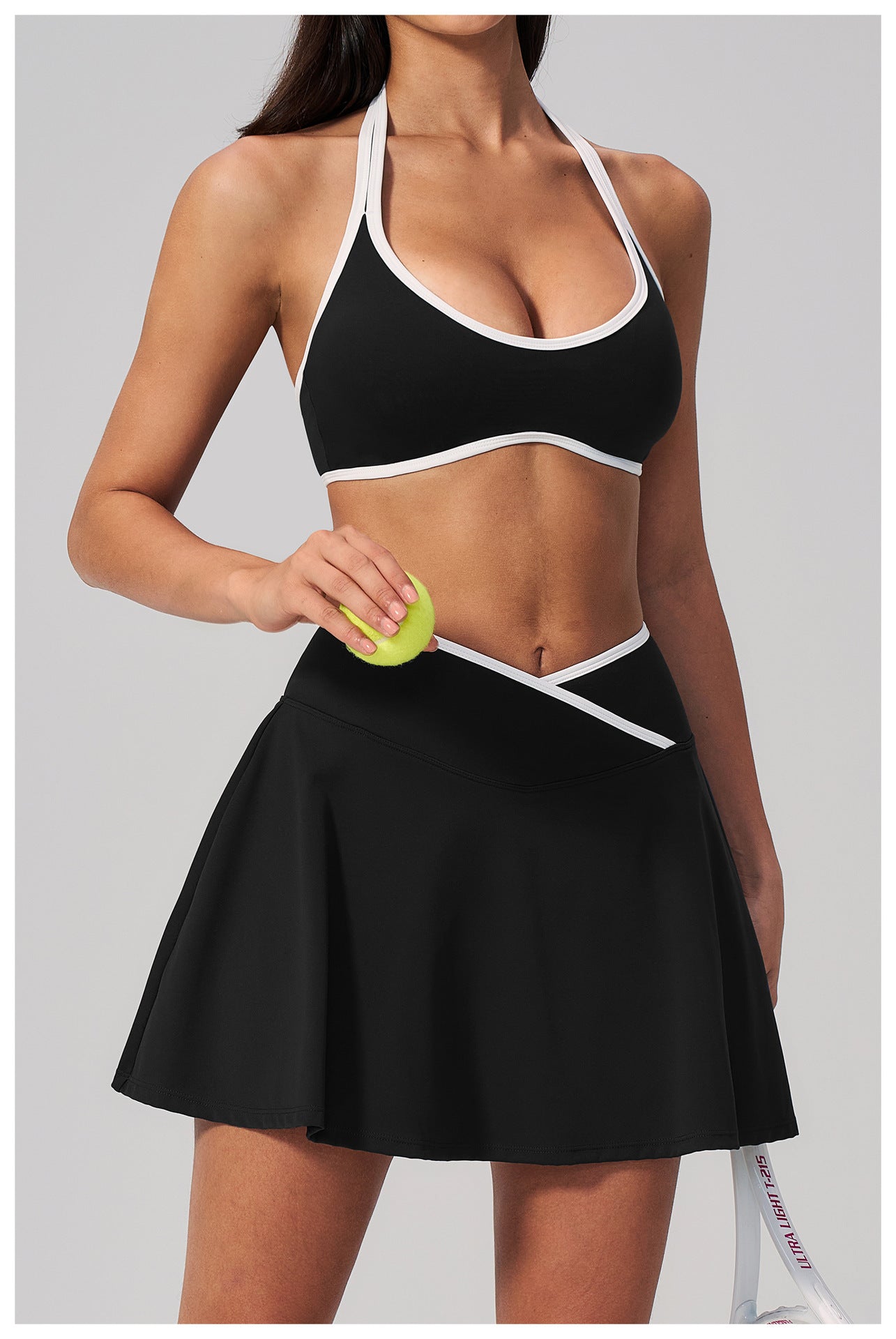 MuscleMuse Tennis Skirt Dames Tennisrokje met Shorts Tennis Padel en Sport