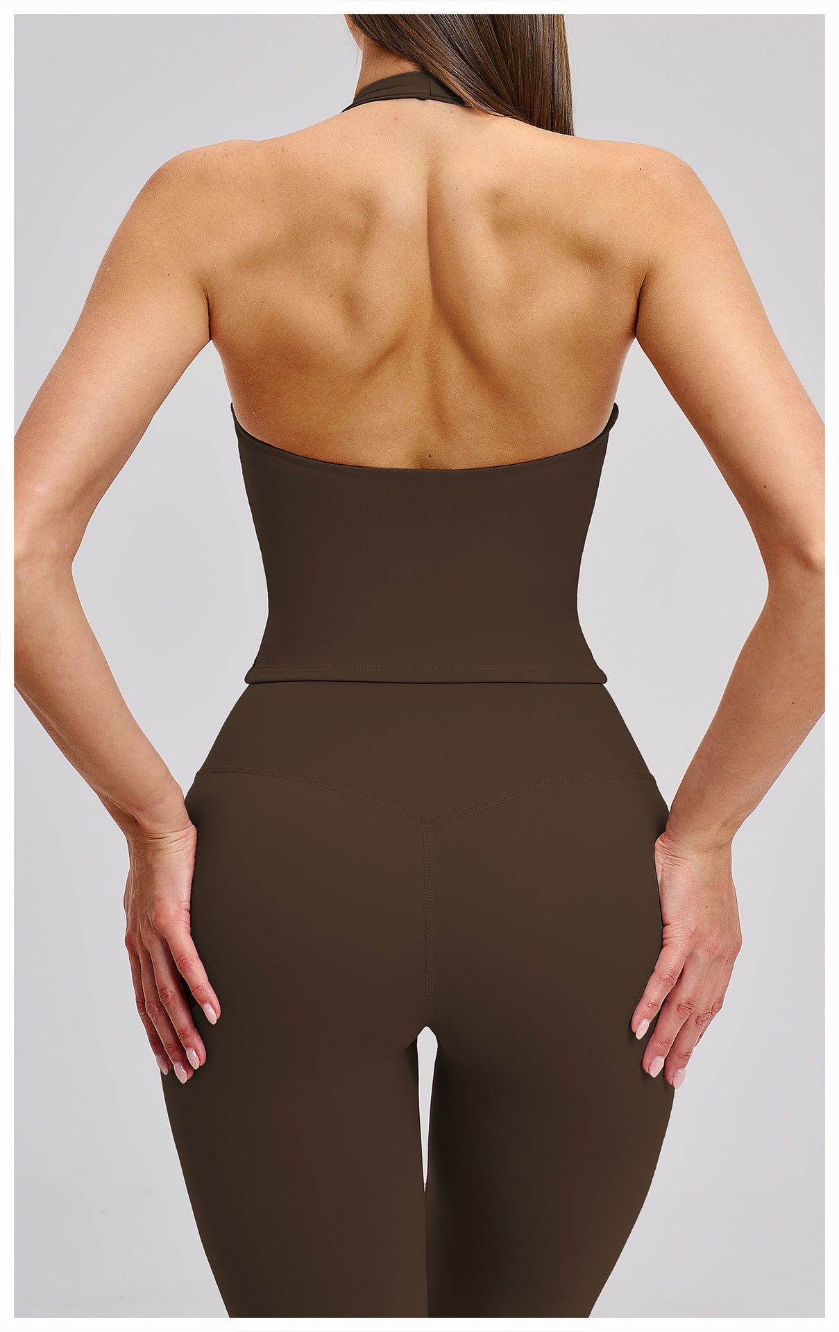 Elite Flex Halter Sporttop Dames Deep V-Neck Crop Top Yoga Krachttraining en Gym