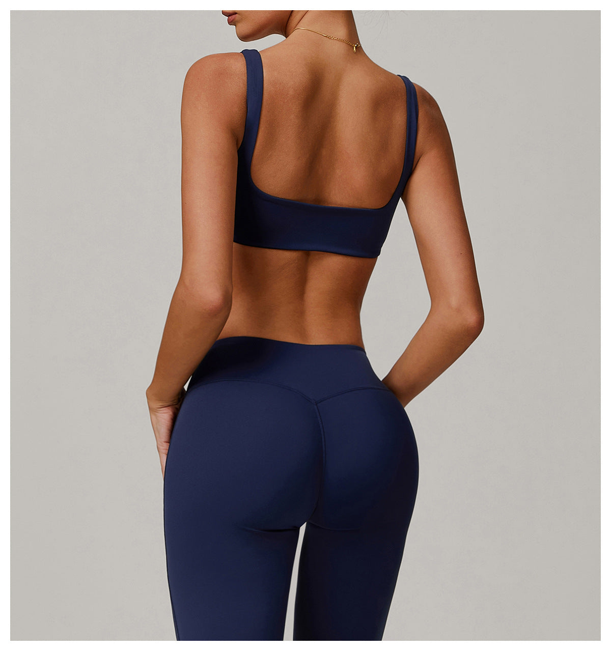 MuscleMuse Elevate Classic Sport-BH Dames Square Neck Lichte Support Yoga en Pilates