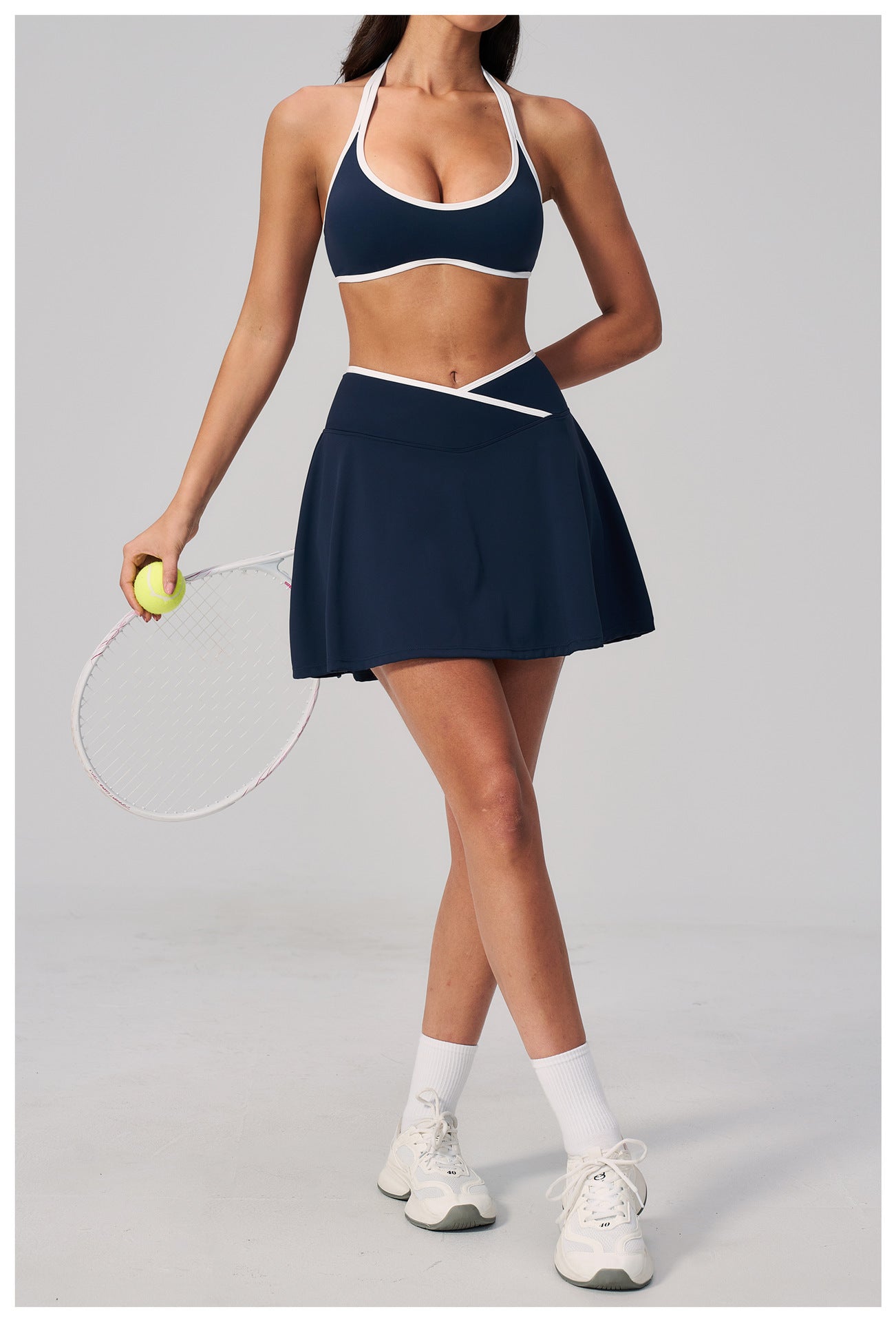 MuscleMuse Tennis Skirt Dames Tennisrokje met Shorts Tennis Padel en Sport