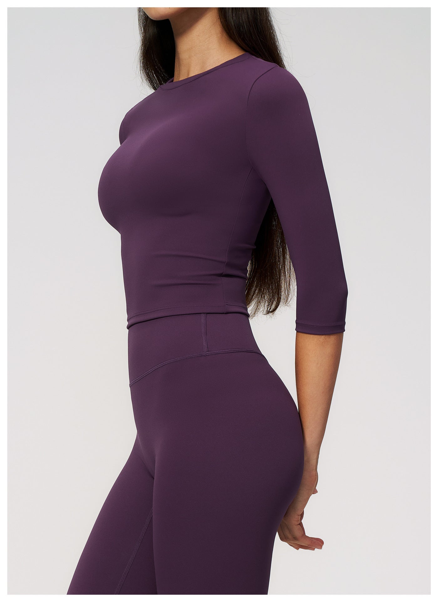 Elite Flex 3/4 Sleeve Sporttop Dames Aansluitende Top Athleisure Gym en Pilates