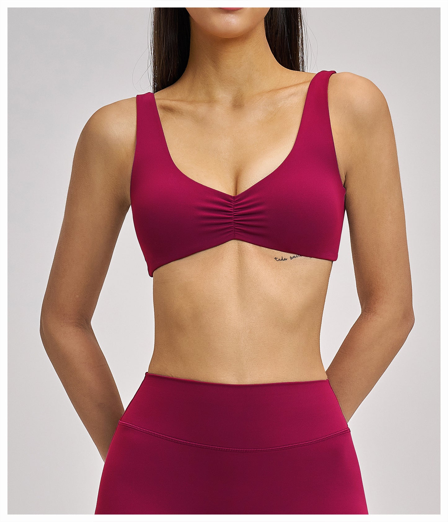 Elite Flex Wide Sport-BH Dames Square Neck Bralette Lichte Support Yoga en Pilates
