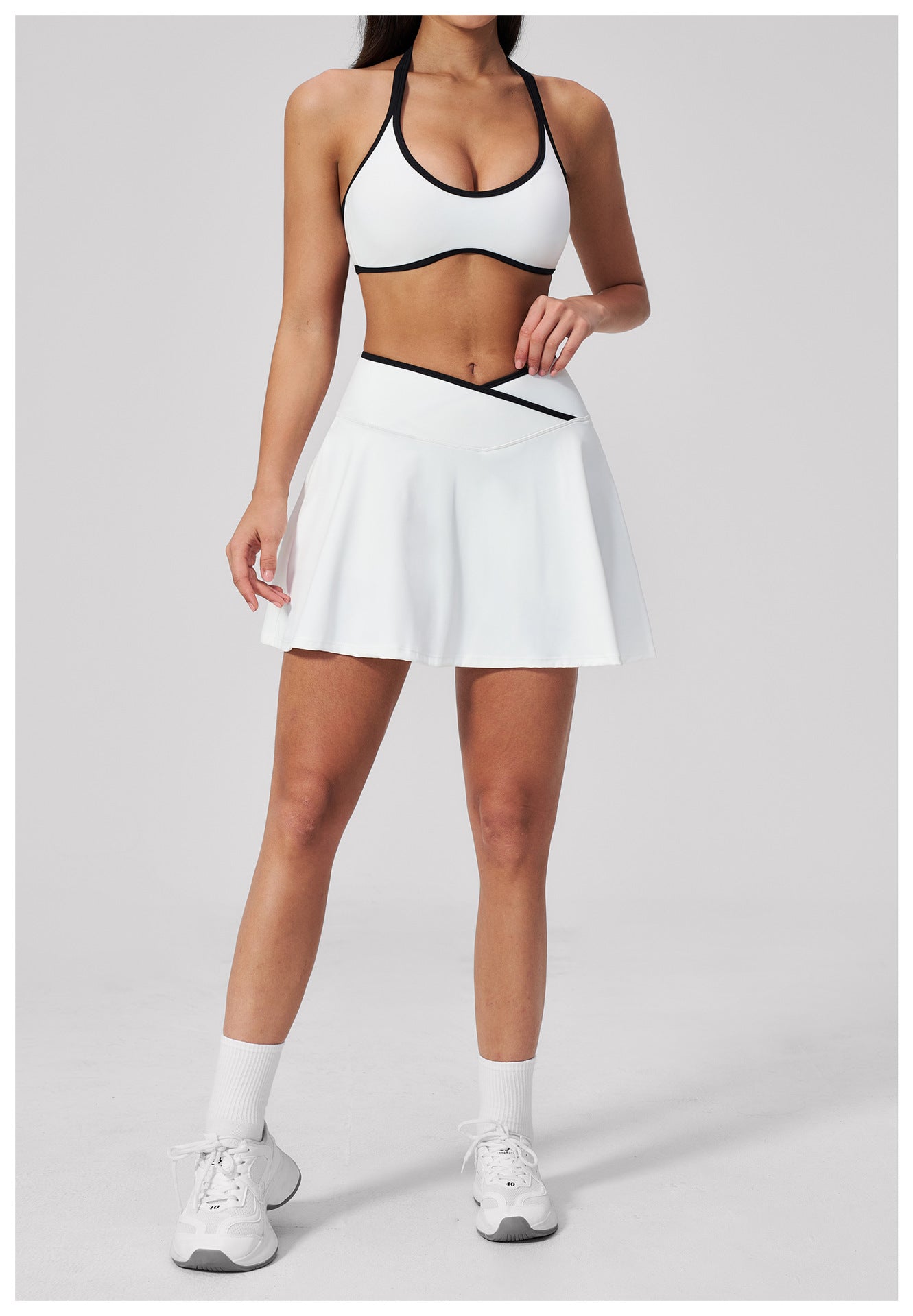 MuscleMuse Tennis Skirt Dames Tennisrokje met Shorts Tennis Padel en Sport