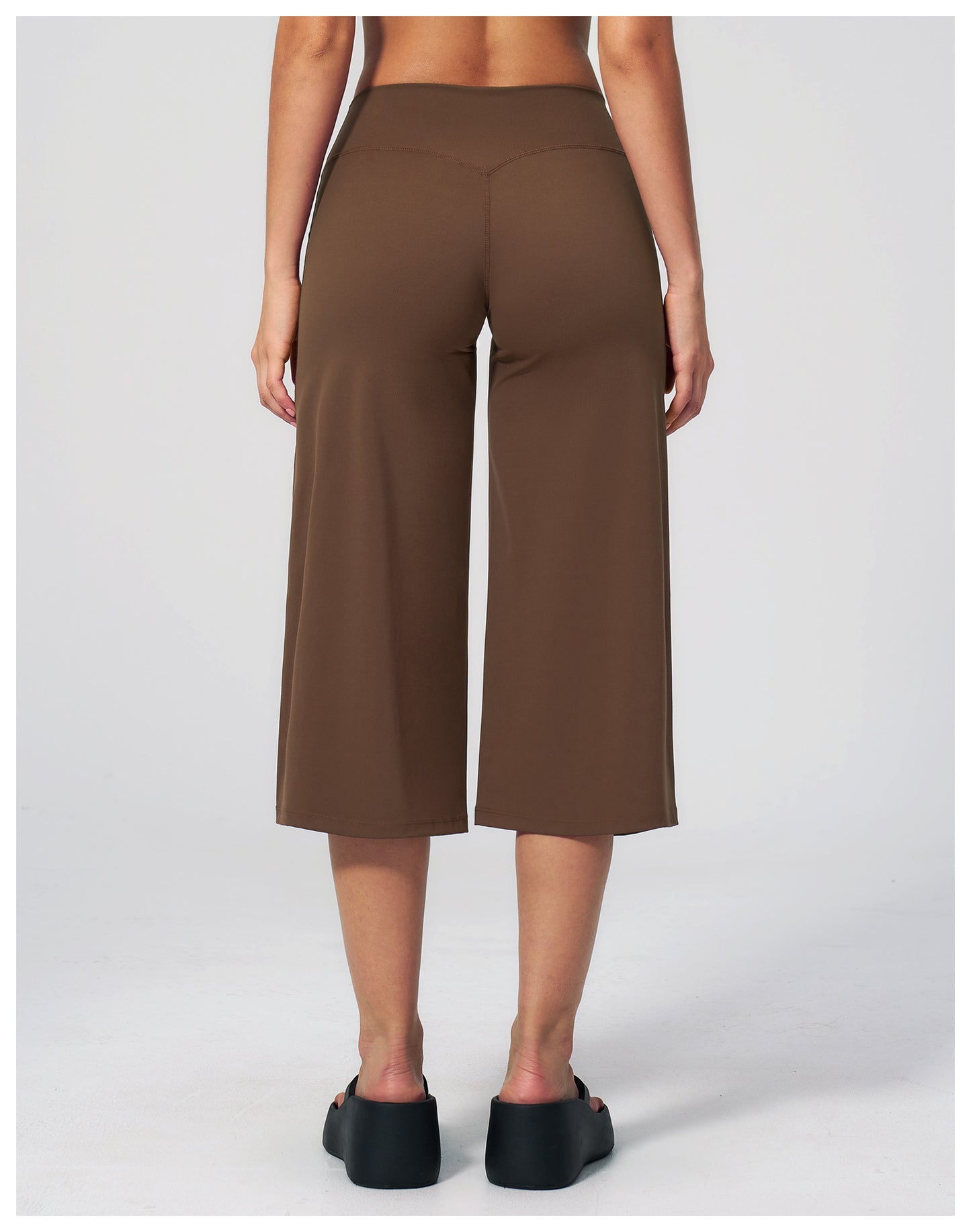 Elite Flex Wide Leg Capri Dames 3/4 Sportbroek High Waist Yoga Pilates en Casual