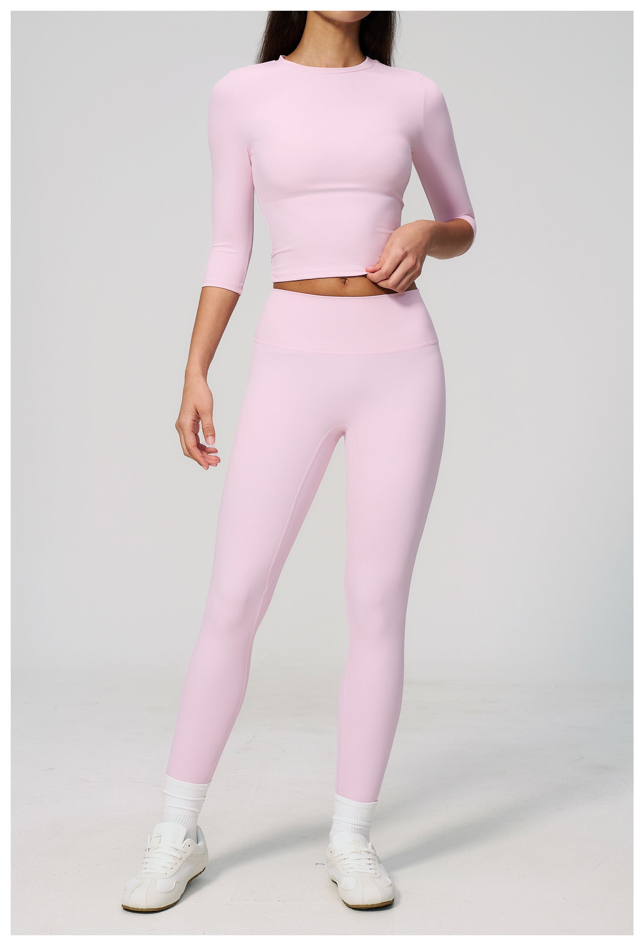 Elite Flex 3/4 Sleeve Sporttop Dames Aansluitende Top Athleisure Gym en Pilates
