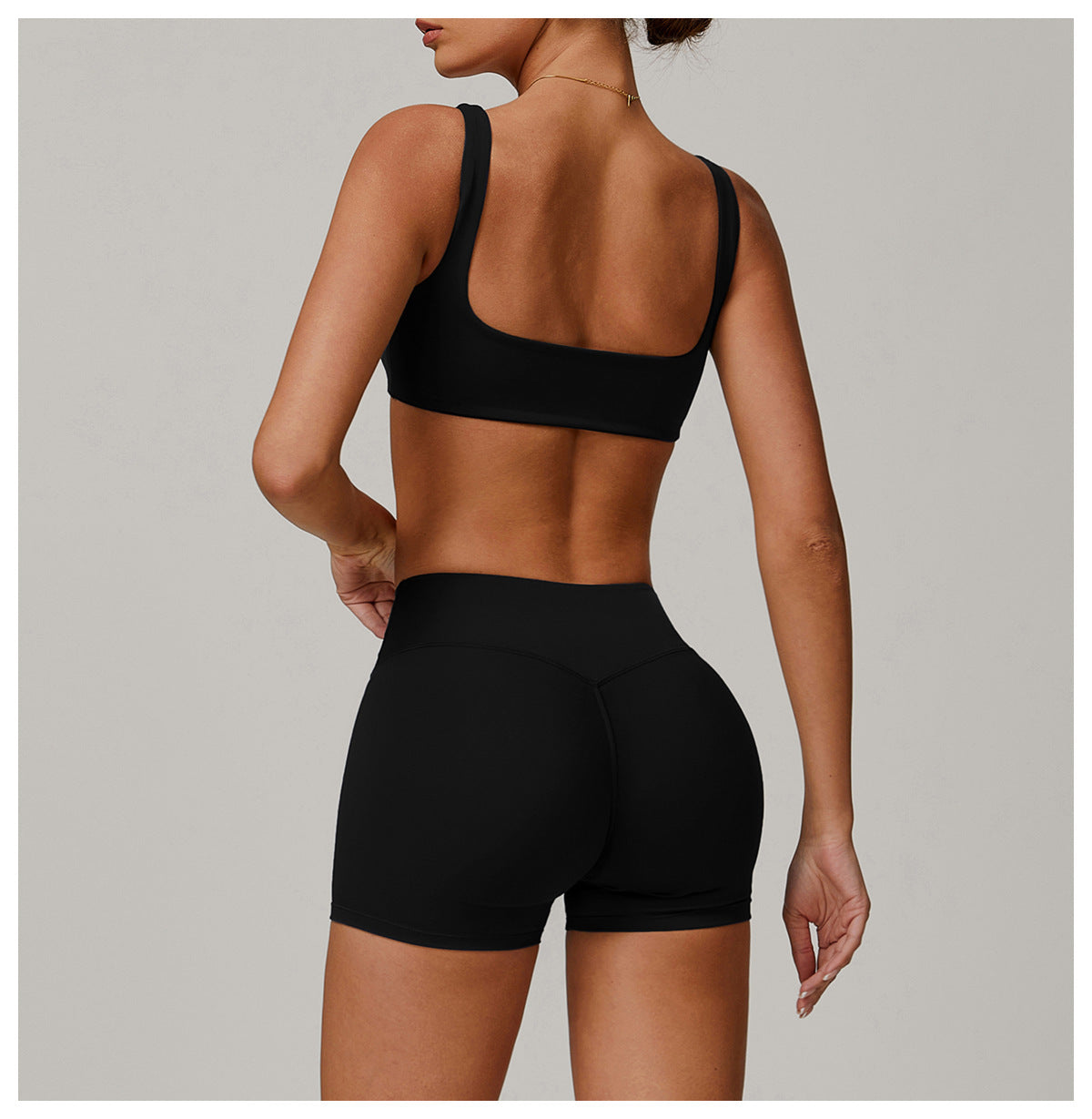 MuscleMuse Elevate Classic Sport-BH Dames Square Neck Lichte Support Yoga en Pilates
