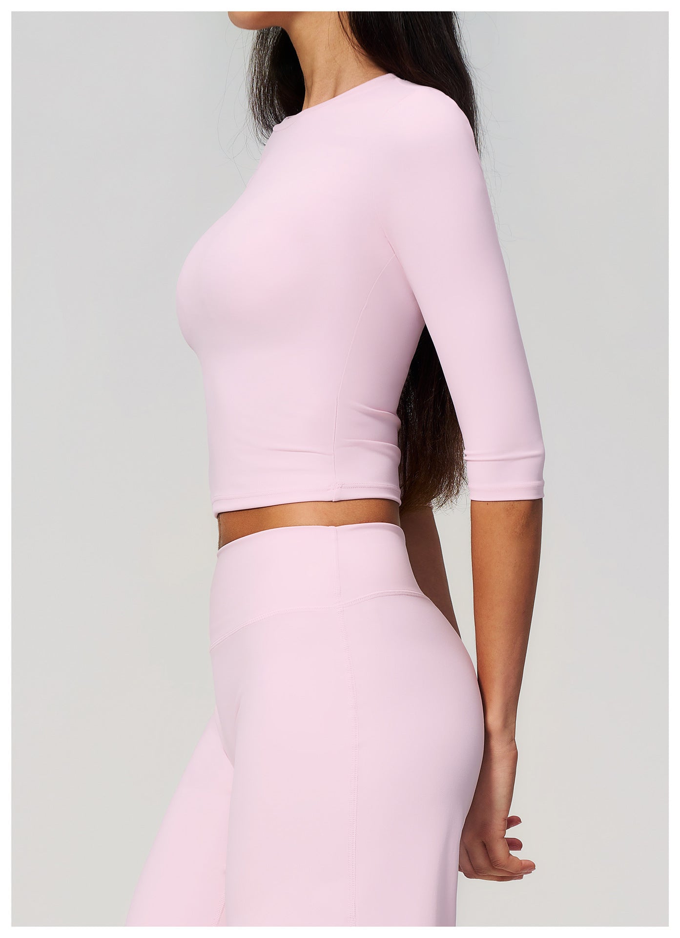 Elite Flex 3/4 Sleeve Sporttop Dames Aansluitende Top Athleisure Gym en Pilates