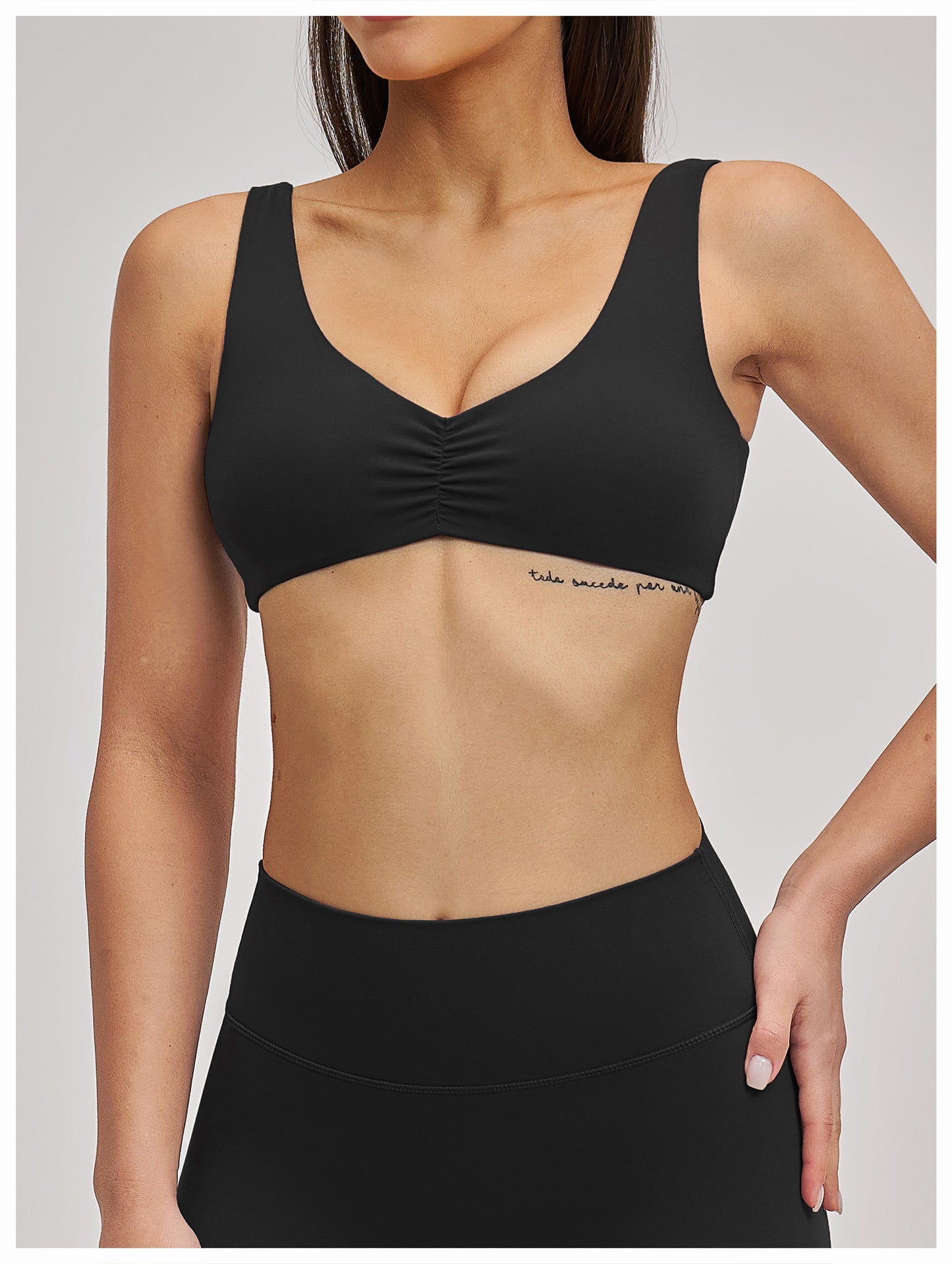 Elite Flex Wide Sport-BH Dames Square Neck Bralette Lichte Support Yoga en Pilates